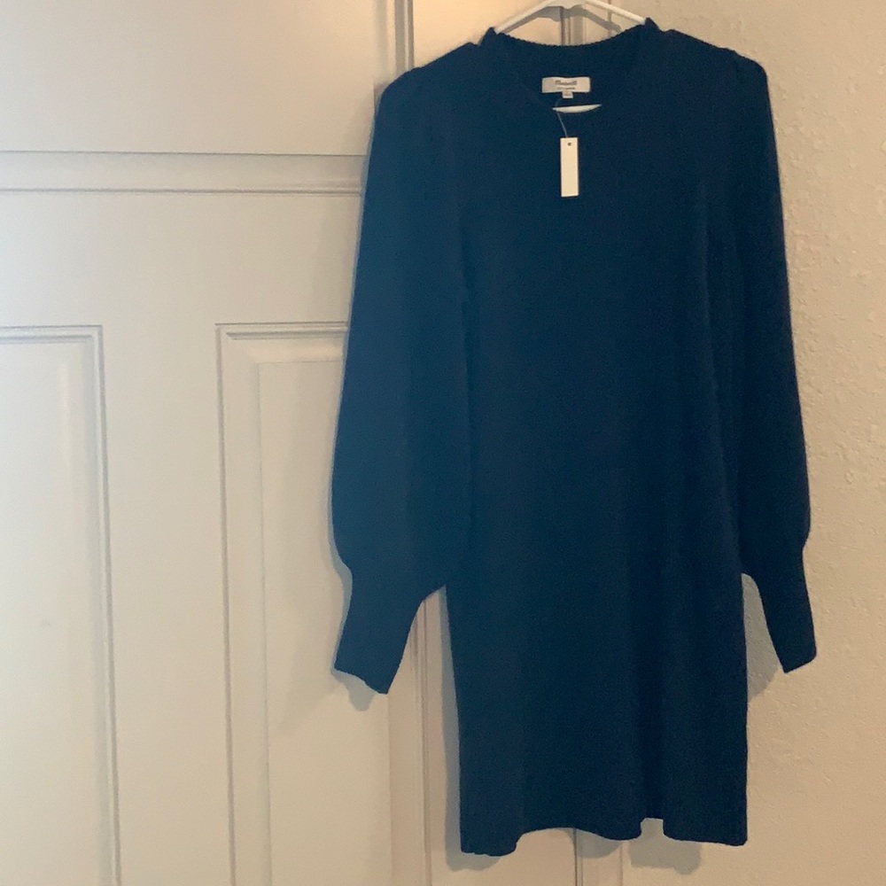 Madewell cashmere puff sleeve dress